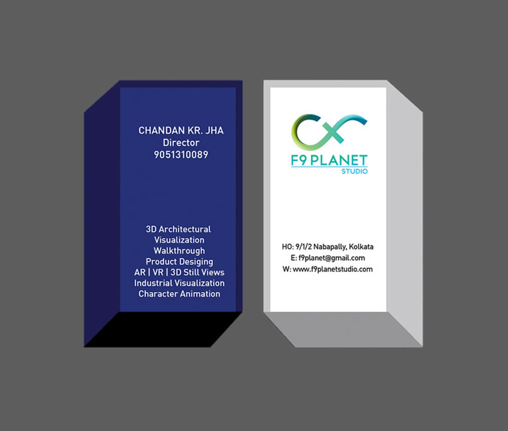 F9 Planet Studio Business Card Design